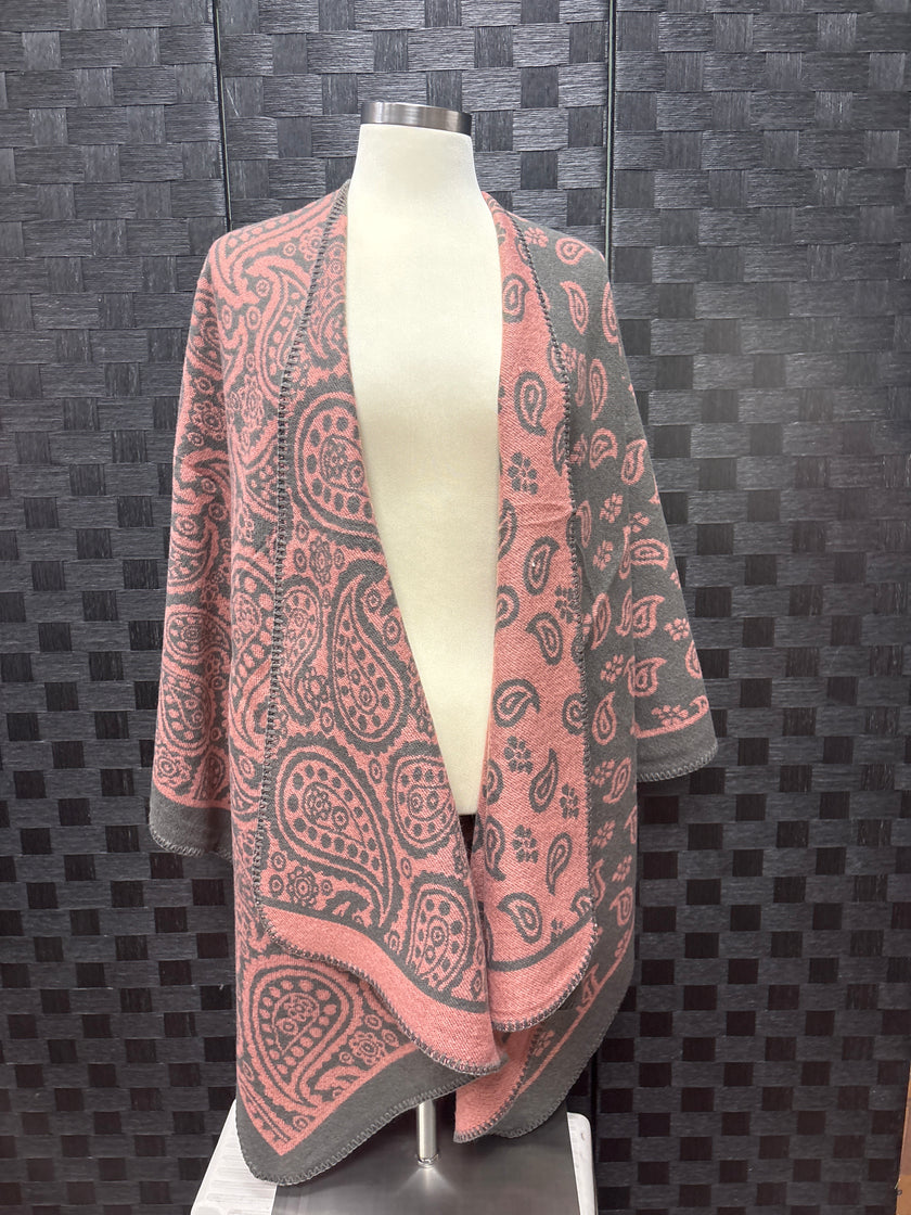 Reversible Paisley/Polka Dot Bohemian Wrap