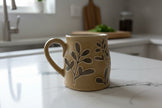 Stoneware Leaf design mug