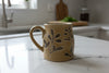 Stoneware Leaf design mug