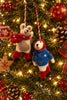 Wool Skating Polar Bear Ornaments