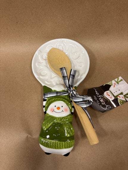 Ceramic Snowman Spoon Rest