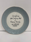 White Winter Sharing Plate with snowflake cookie cutter