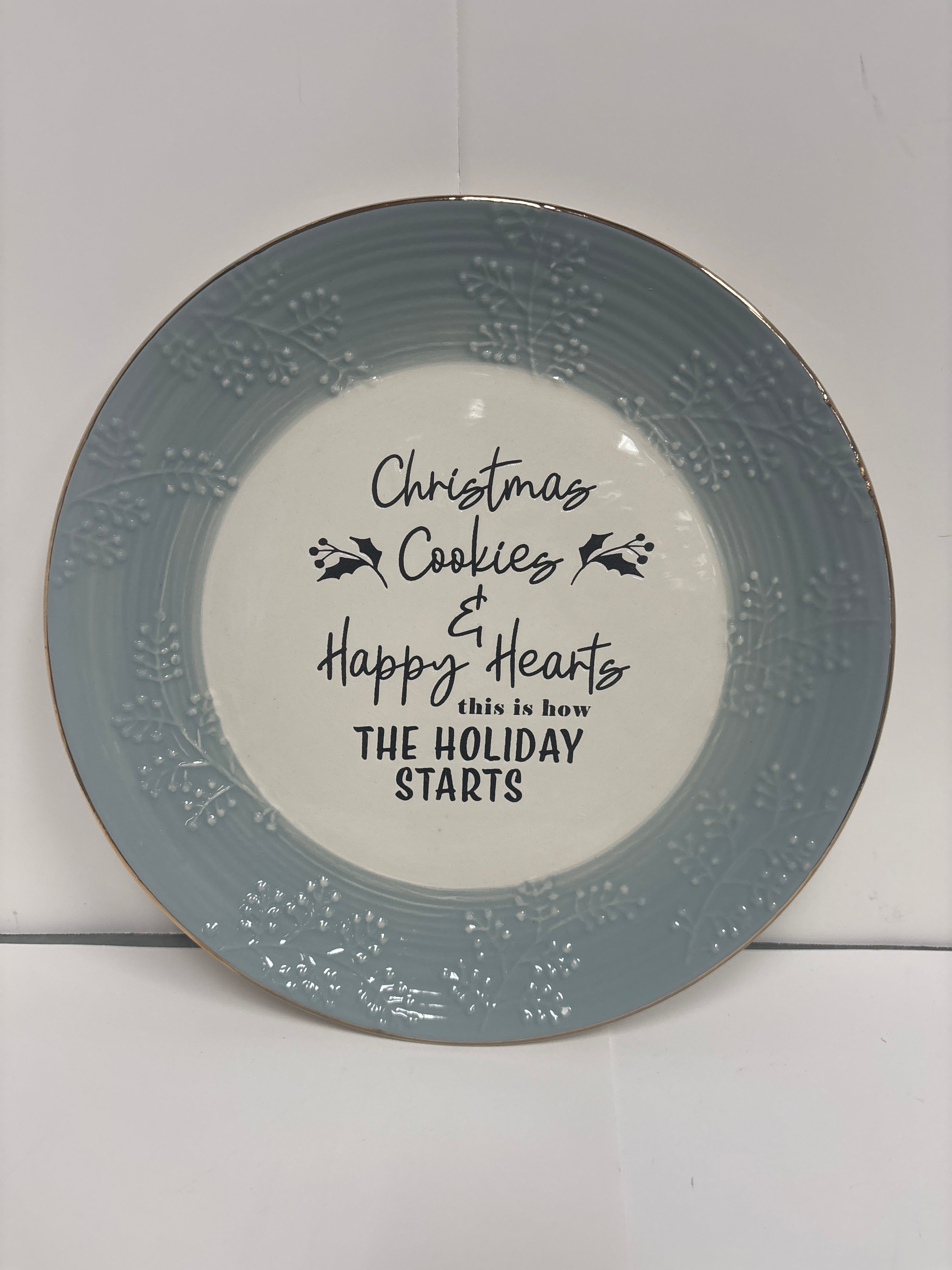 White Winter Sharing Plate with snowflake cookie cutter