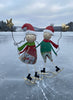 Metal Ice Skating Kids decor