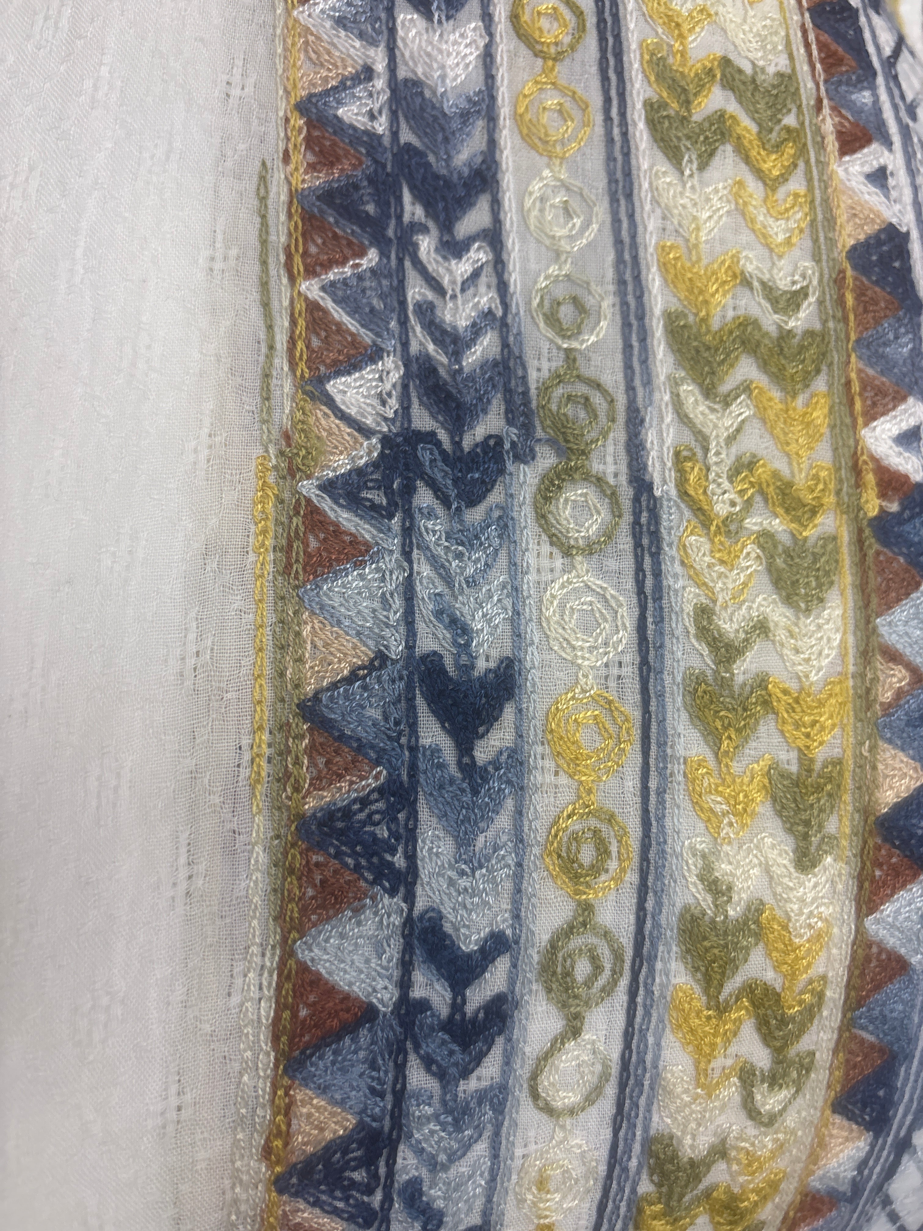 Embroidered Sleeve Poncho