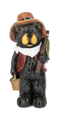 Beary Adventurous Fishing Figurine