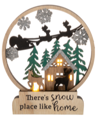 Laser Cut Light Up Snowglobe Figurines