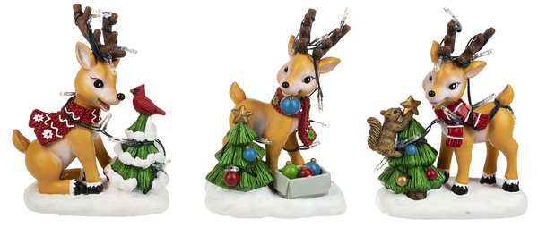 Light Up Reindeer Figurine