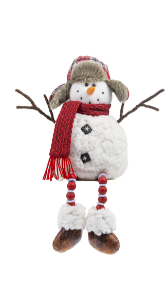 Modern Plaid - Stuffed Snowmen Shelfsitter