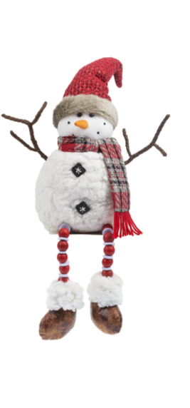 Modern Plaid - Stuffed Snowmen Shelfsitter