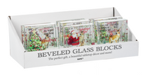A Winter's Story Beveled Glass Block