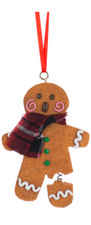 Bitten Gingerbread Cookie Ornaments