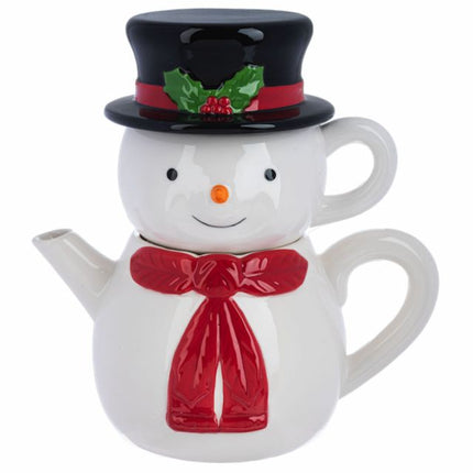 Snowman tea for One