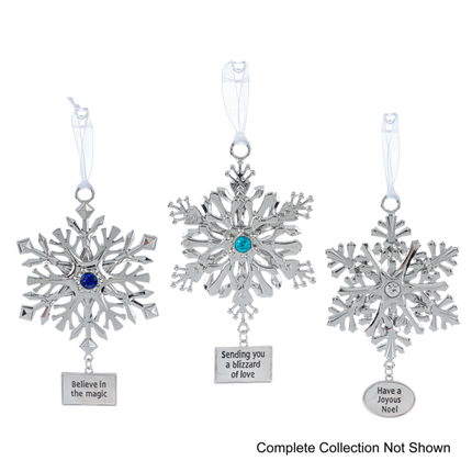 Spinning Snowflake Ornament- Choose from 24 Sayings