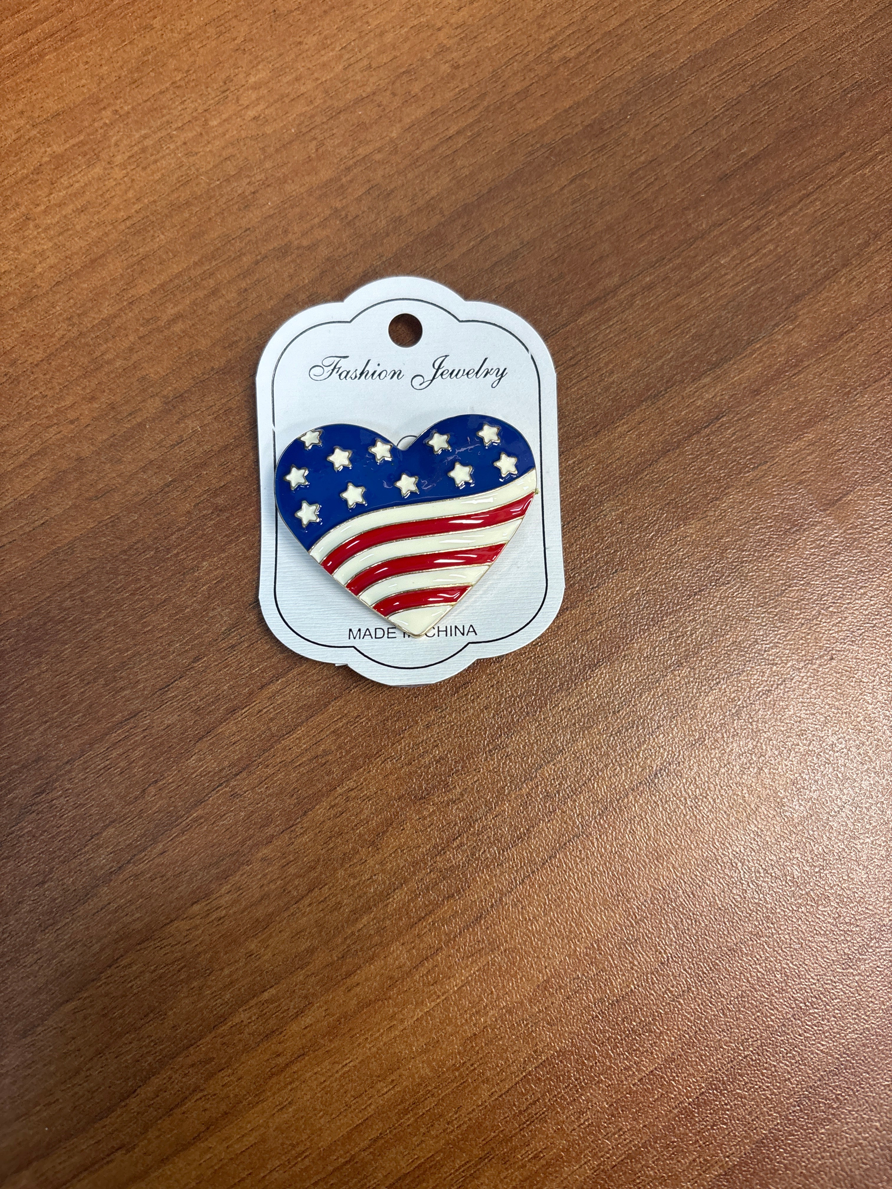 Red White & Blue fashion pins