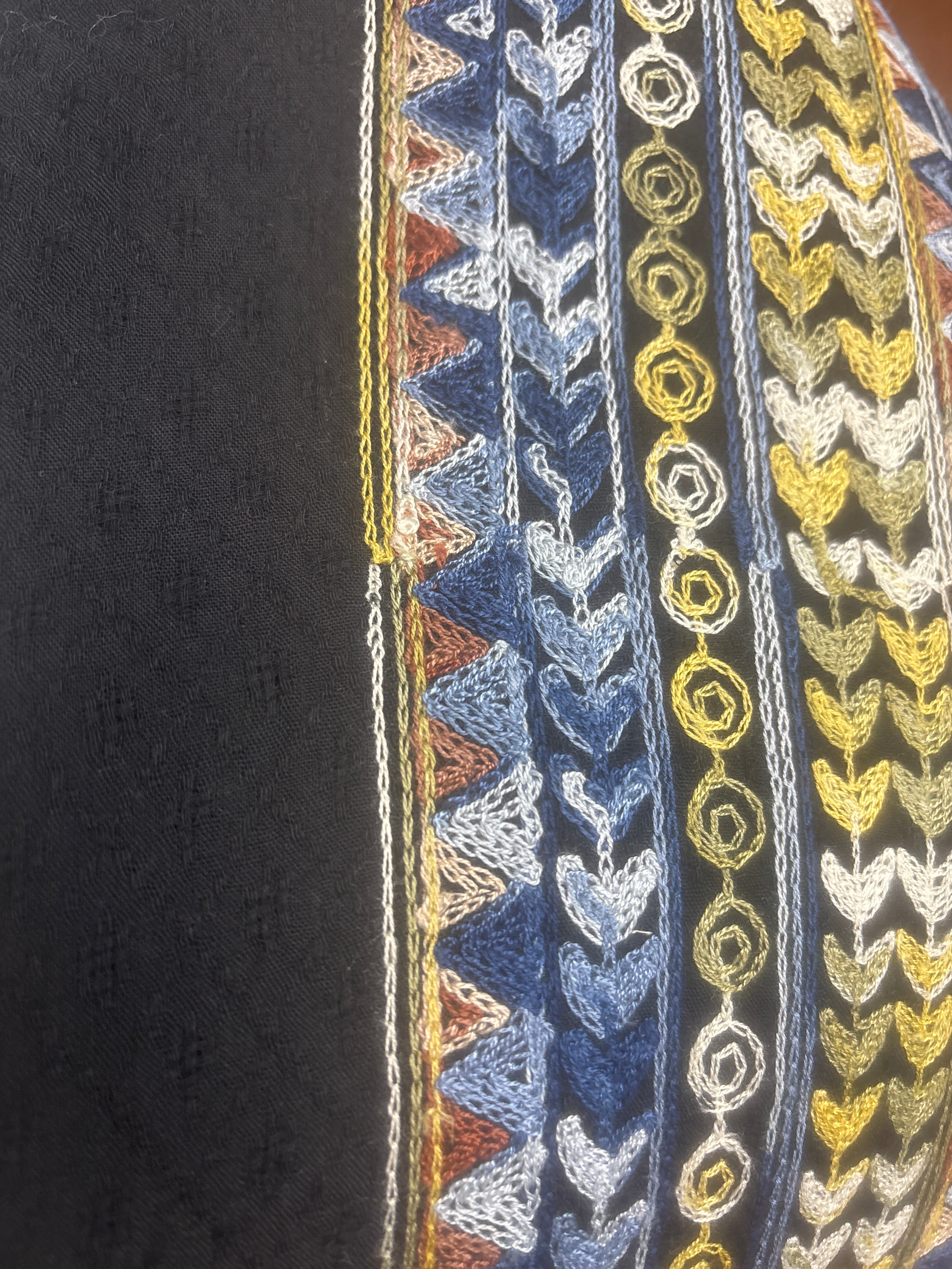 Embroidered Sleeve Poncho