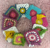 Crochet Flower Granny Square Coin Purse
