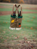 Scarecrow pants double wine bottle holder