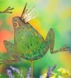 Royal Frog Garden Stake