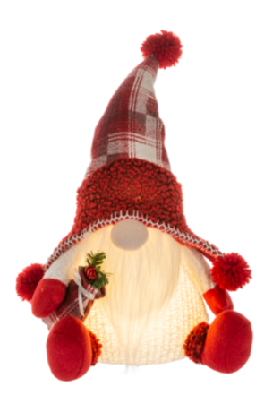 LED Sitting Christmas Gnome