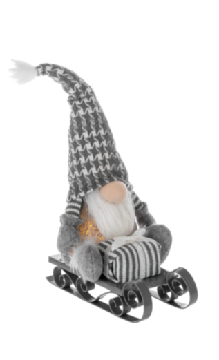 LED Christmas Gnome on Sled