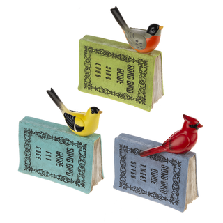 Bird on a Book Figurine