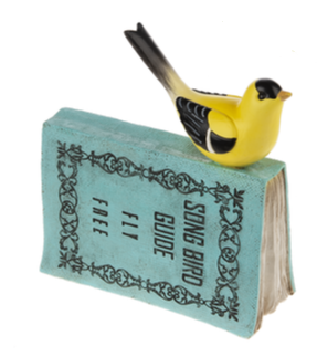 Bird on a Book Figurine