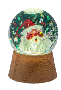 LED Retro Holiday Icon Mini Snow Globe