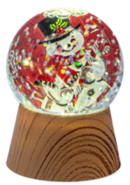 LED Retro Holiday Icon Mini Snow Globe
