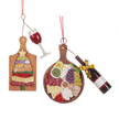 Charcuterie and Wine Bottle Ornament