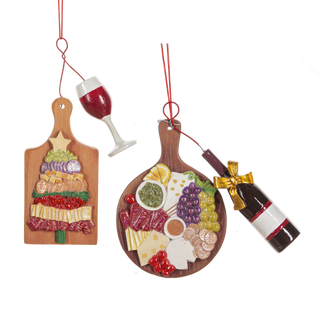 Charcuterie and Wine Bottle Ornament