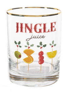 Holiday Fun Message Low Ball Glass