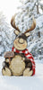 Resin Wood Bark Finish Reindeer Tabletop Decor