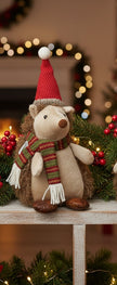 Christmas Hedgehog Tabletop Plush