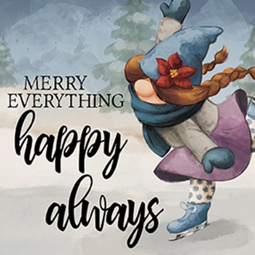 Christmas Gnome Stone Coaster Set-4 pieces