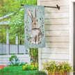 Vintage Floral Bunny House Flag