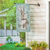 Vintage Floral Bunny House Flag