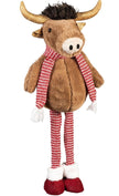 Fabric Highland Cow with Extendable Legs, 25.5