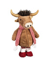 Fabric Highland Cow with Extendable Legs, 25.5