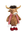Fabric Highland Cow with Extendable Legs, 25.5