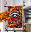 Cozy Racoon Suede Fall Garden Flag