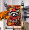 Cozy Racoon Suede Fall Garden Flag