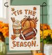 Fall Football Season Burlap Garden Flag