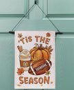 Fall Football Season Burlap Garden Flag