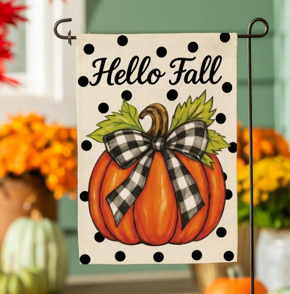 Hello Fall Garden Flag