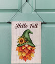 Leaf Gnome Burlap Garden Flag