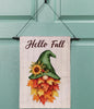 Leaf Gnome Burlap Garden Flag