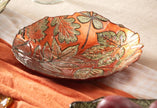 Glass Serving Bowl Leaves, 8.25