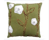Cotton Square Pillow with Floral Design, 18 X 18