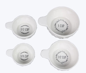 Cottage Core ceramic measuring cups